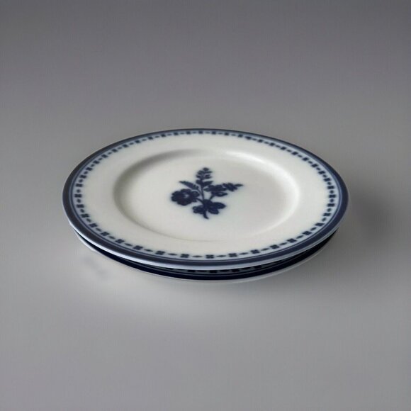 Williams Sonoma Flow Blue Pattern Dessert Salad Plates 7 5/8" Flowers Set of 2 - Picture 9 of 12